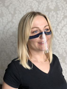 Logo trade promotional merchandise photo of: KALIPSO clear face shield-mask for mouth and nose 1447162